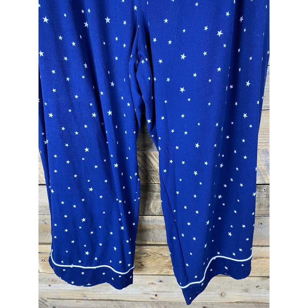 Joyspun Women's Plus Sz 3X Sleepwear Set Navy Blue Star Print Polyester - Picture 16 of 16